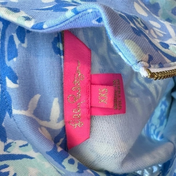 Lilly Pulitzer Skipper Popover Blue Peri Turtley Awesome Size XXS / XS - Picture 5 of 6